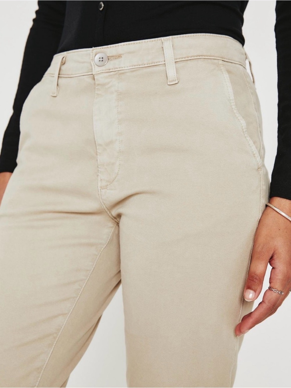 AG The Caden Tailored Trouser Pants Khaki Tan Size 25R Slim Straight Stretch